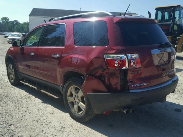 1GKER13748J284396 - 2008 GMC ACADIA SLE RED photo 3