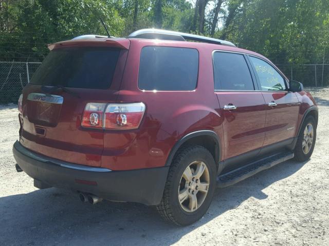 1GKER13748J284396 - 2008 GMC ACADIA SLE RED photo 4