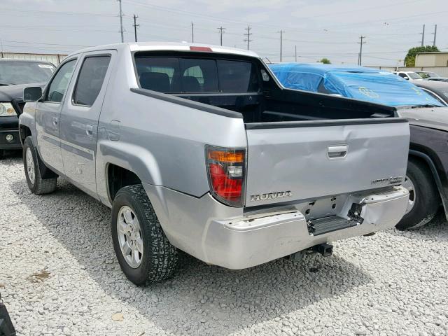 2HJYK16508H538173 - 2008 HONDA RIDGELINE SILVER photo 3