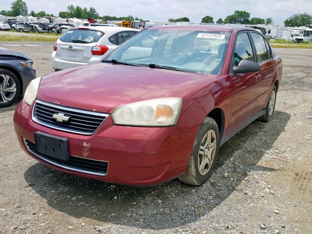 1G1ZS58F17F232114 - 2007 CHEVROLET MALIBU LS RED photo 2