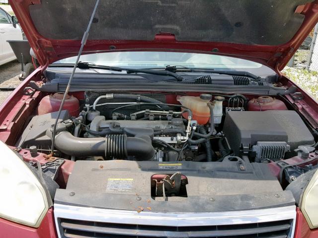 1G1ZS58F17F232114 - 2007 CHEVROLET MALIBU LS RED photo 7