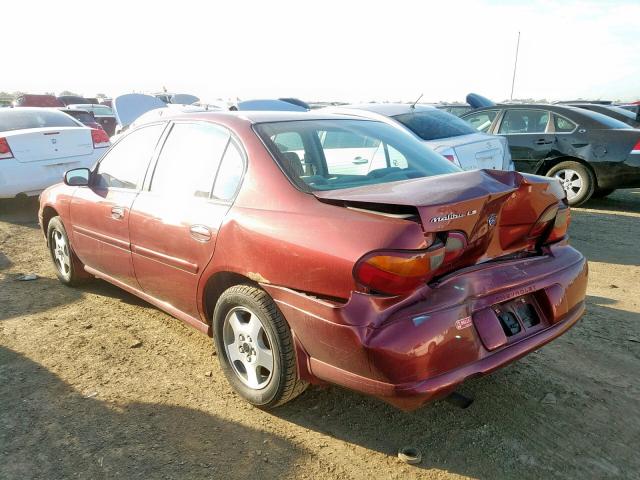 1G1NE52J32M709651 - 2002 CHEVROLET MALIBU LS MAROON photo 3