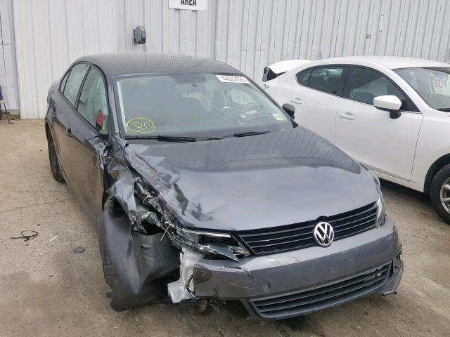 3VW2K7AJ9EM292445 - 2014 VOLKSWAGEN JETTA BASE GRAY photo 1