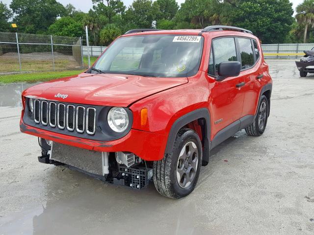 ZACCJAAB7HPG05218 - 2017 JEEP RENEGADE S RED photo 2