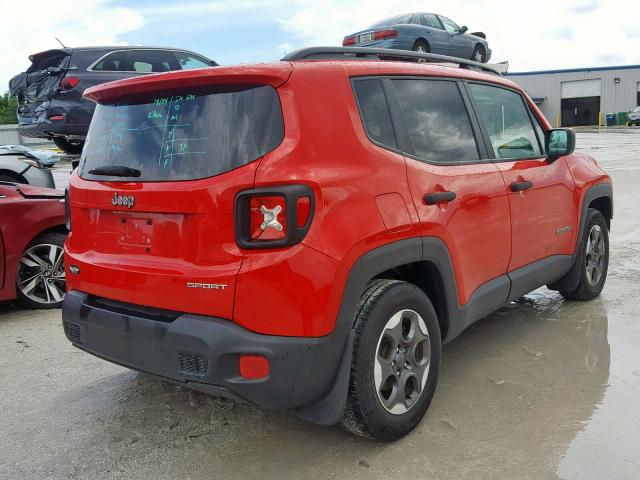 ZACCJAAB7HPG05218 - 2017 JEEP RENEGADE S RED photo 4