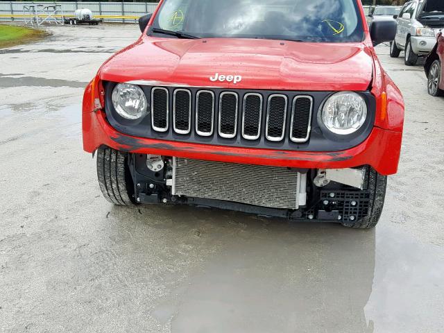 ZACCJAAB7HPG05218 - 2017 JEEP RENEGADE S RED photo 9