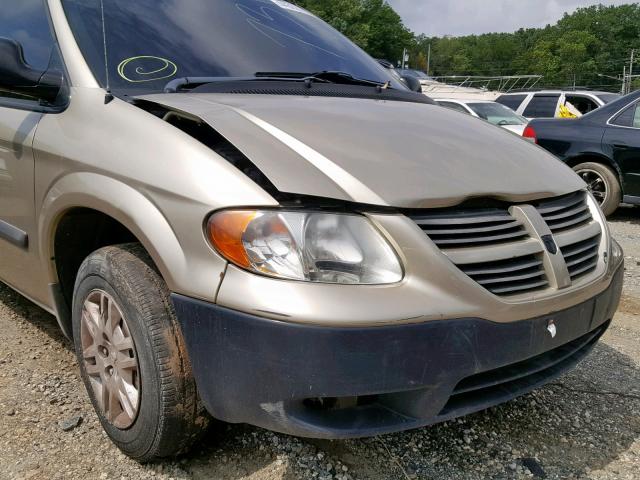 1D4GP25R46B619620 - 2006 DODGE CARAVAN SE GOLD photo 9