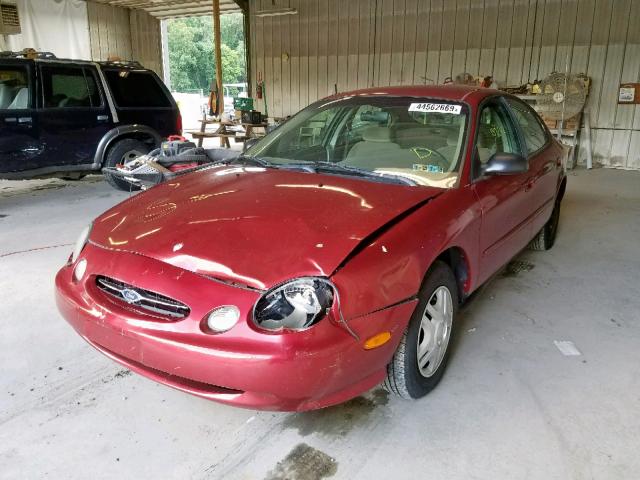 1FAFP52U8XG165112 - 1999 FORD TAURUS LX RED photo 2