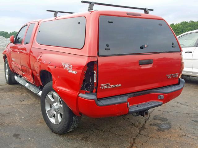 5TETU62N75Z141930 - 2005 TOYOTA TACOMA PRE RED photo 3