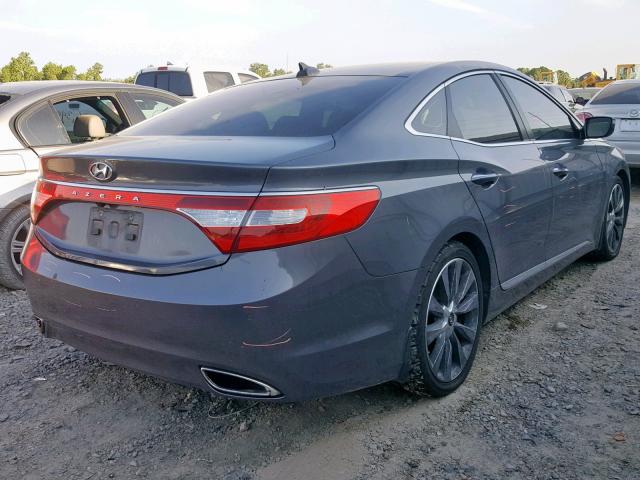 KMHFH4JG7CA190847 - 2012 HYUNDAI AZERA GLS GRAY photo 4