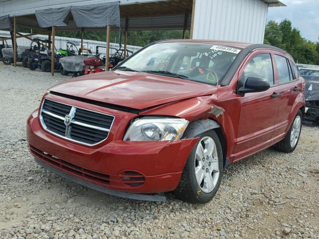 1B3HB48B67D529614 - 2007 DODGE CALIBER SX RED photo 2