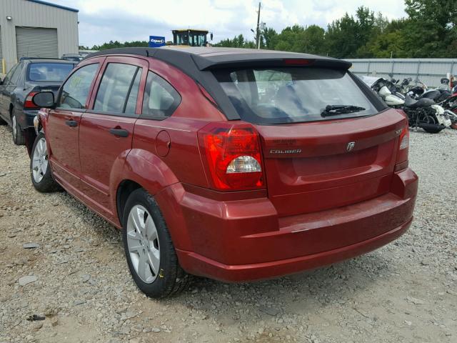 1B3HB48B67D529614 - 2007 DODGE CALIBER SX RED photo 3