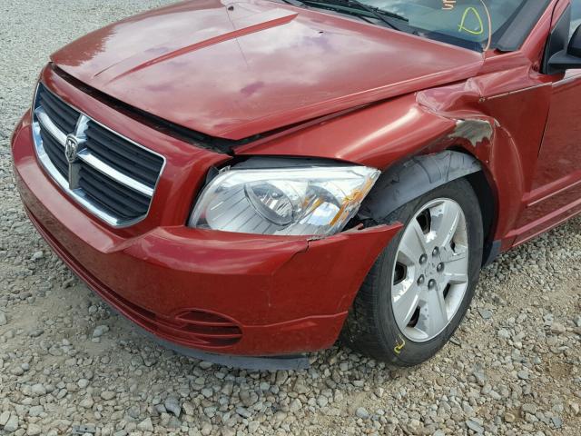 1B3HB48B67D529614 - 2007 DODGE CALIBER SX RED photo 9