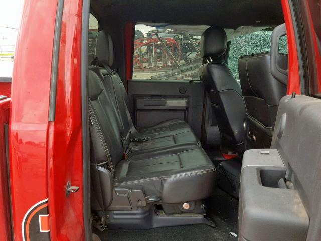 1FT7W2BT5CEB21677 - 2012 FORD F250 SUPER RED photo 6