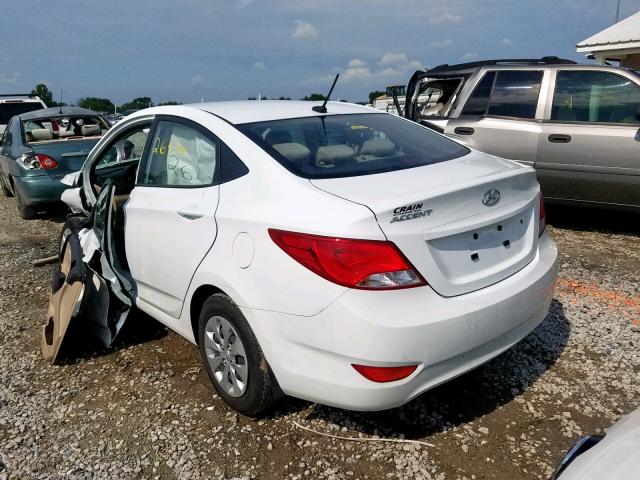 KMHCT4AE5GU081632 - 2016 HYUNDAI ACCENT SE WHITE photo 3