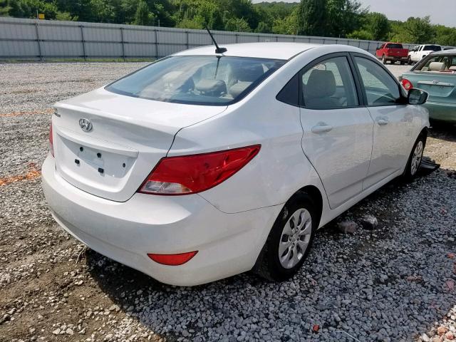 KMHCT4AE5GU081632 - 2016 HYUNDAI ACCENT SE WHITE photo 4