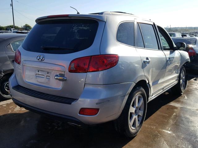 5NMSH13E87H004953 - 2007 HYUNDAI SANTA FE S SILVER photo 4