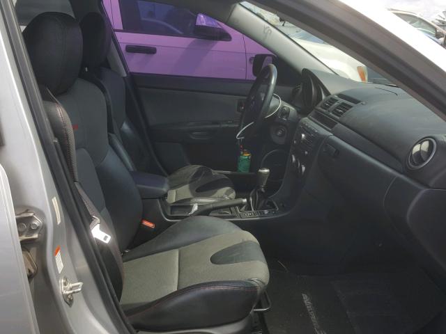 JM1BK34L681846874 - 2008 MAZDA SPEED 3 SILVER photo 5