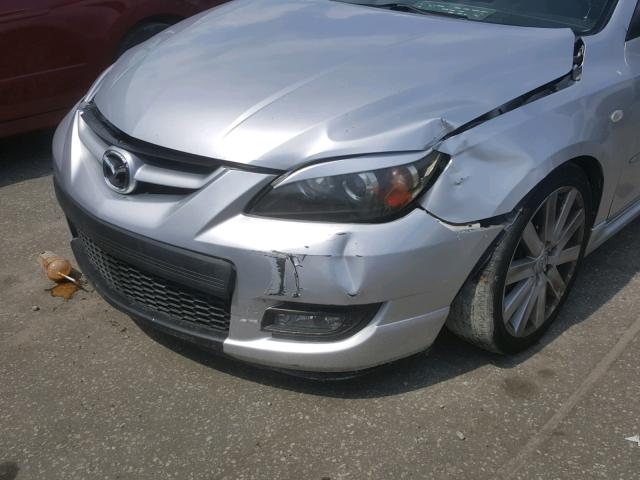 JM1BK34L681846874 - 2008 MAZDA SPEED 3 SILVER photo 9