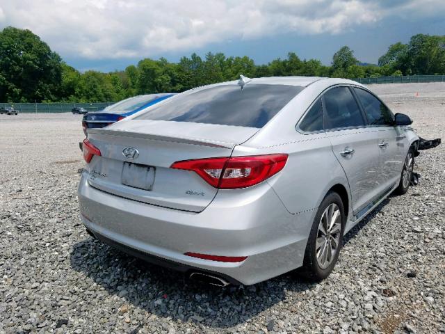 5NPE34AF8FH093367 - 2015 HYUNDAI SONATA SPO SILVER photo 4