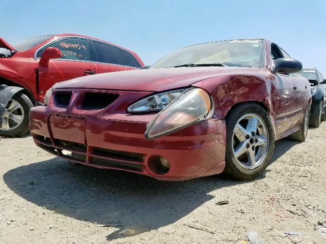 1G2NF52E84C149050 - 2004 PONTIAC GRAND AM S MAROON photo 2