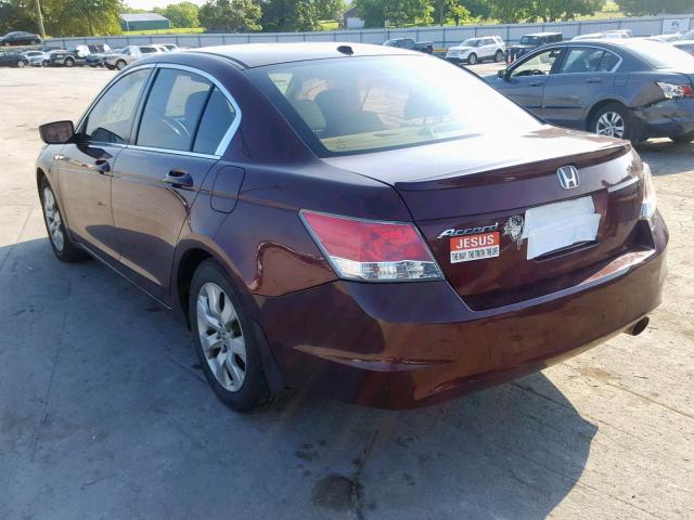 JHMCP26898C075922 - 2008 HONDA ACCORD EXL MAROON photo 3