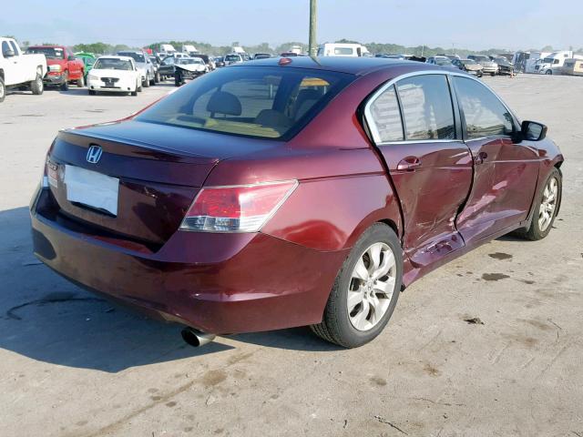 JHMCP26898C075922 - 2008 HONDA ACCORD EXL MAROON photo 4