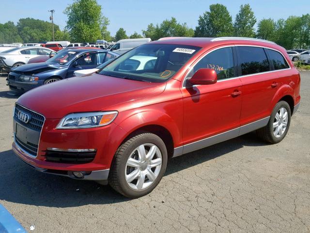 WA1AV94L17D012766 - 2007 AUDI Q7 4.2 QUA RED photo 2