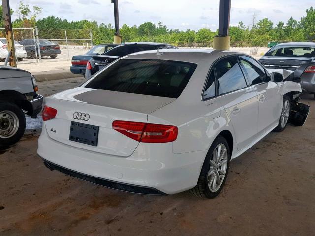 WAUAFAFL8GN005435 - 2016 AUDI A4 PREMIUM WHITE photo 4