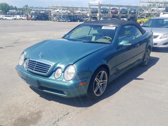 WDBLK65G22T116266 - 2002 MERCEDES-BENZ CLK 320 GREEN photo 2