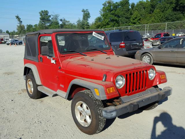 1J4FA29P41P322517 - 2001 JEEP WRANGLER / RED photo 1