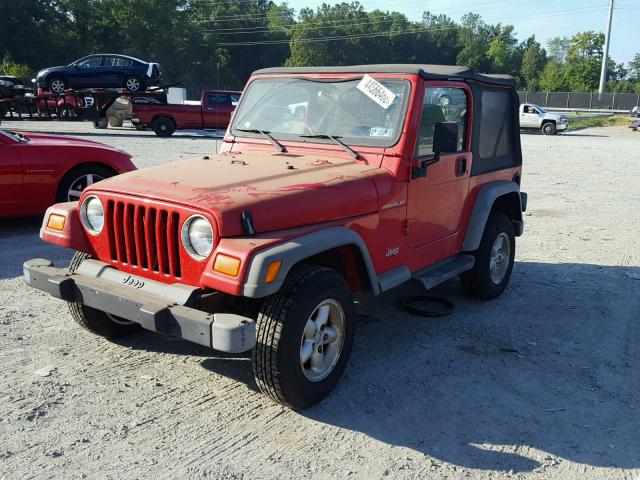 1J4FA29P41P322517 - 2001 JEEP WRANGLER / RED photo 2