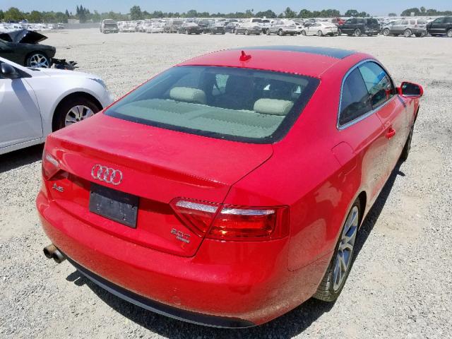 WAUGFAFR0BA027833 - 2011 AUDI A5 PREMIUM RED photo 4