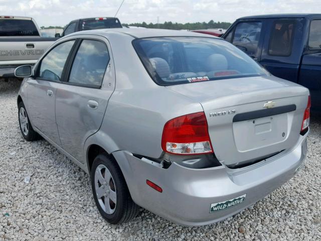 KL1TD52625B326532 - 2005 CHEVROLET AVEO BASE Күміс фото 3