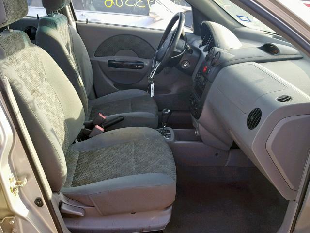 KL1TD52625B326532 - 2005 CHEVROLET AVEO BASE Күміс фото 5