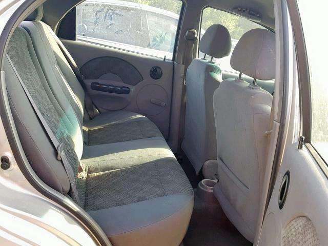 KL1TD52625B326532 - 2005 CHEVROLET AVEO BASE Күміс фото 6