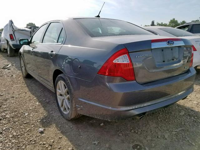 3FAHP0JG0AR278334 - 2010 FORD FUSION SEL GRAY photo 3