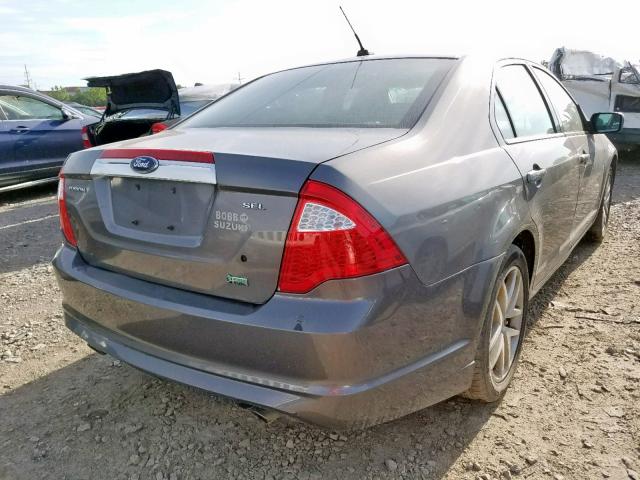 3FAHP0JG0AR278334 - 2010 FORD FUSION SEL GRAY photo 4