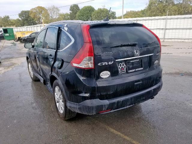 JHLRM3H70CC002142 - 2012 HONDA CR-V EXL BLACK photo 3