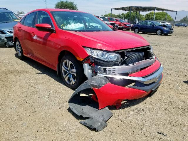 2HGFC2F57JH503488 - 2018 HONDA CIVIC LX RED photo 1