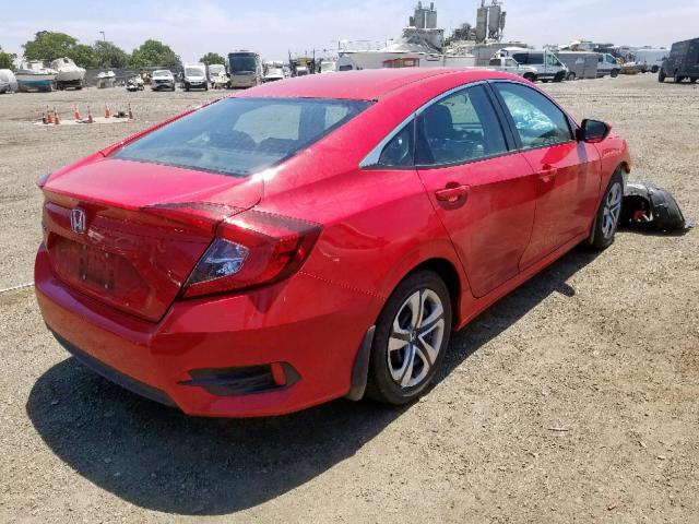 2HGFC2F57JH503488 - 2018 HONDA CIVIC LX RED photo 4