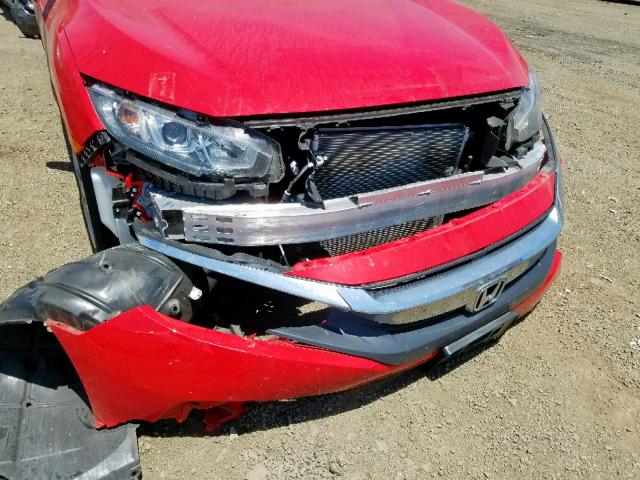 2HGFC2F57JH503488 - 2018 HONDA CIVIC LX RED photo 9