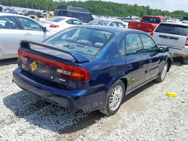 4S3BE635837212631 - 2003 SUBARU LEGACY L BLUE photo 4