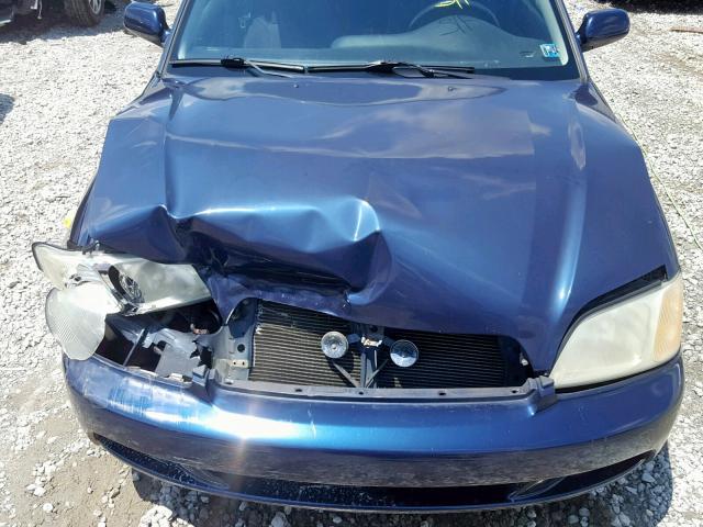 4S3BE635837212631 - 2003 SUBARU LEGACY L BLUE photo 7