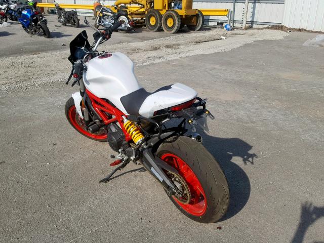 ZDMMADBM4HB001758 - 2017 DUCATI MONSTER 79 WHITE photo 3