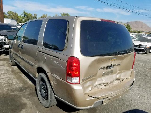 1GNDV23L96D215986 - 2006 CHEVROLET UPLANDER L 金色 照片 3