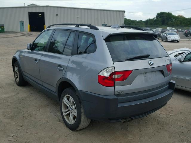 WBXPA93405WD02204 - 2005 BMW X3 3.0I GRAY photo 3