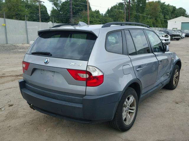 WBXPA93405WD02204 - 2005 BMW X3 3.0I GRAY photo 4