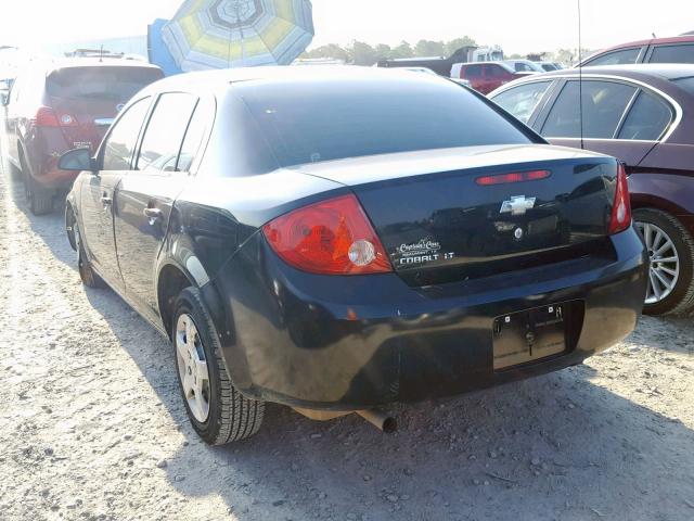 1G1AT58H697284007 - 2009 CHEVROLET COBALT LT BLACK photo 3