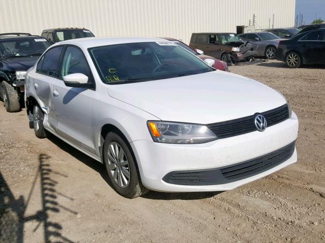 3VW2K7AJ9EM309244 - 2014 VOLKSWAGEN JETTA BASE WHITE photo 1